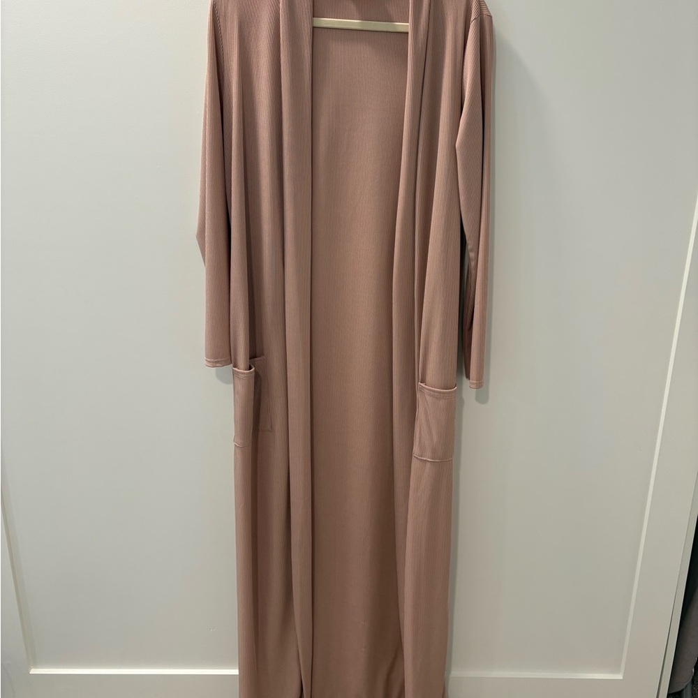 Club L London Ribbed Tan Cardigan/Duster